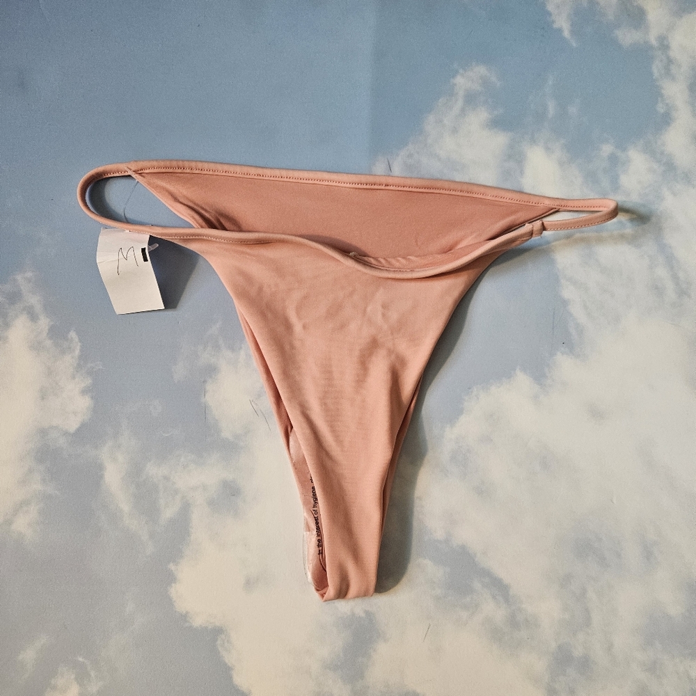 Coral Pink High Leg Bikini Bottom Brazilian Bikini Bottom - Picture 9 of 10